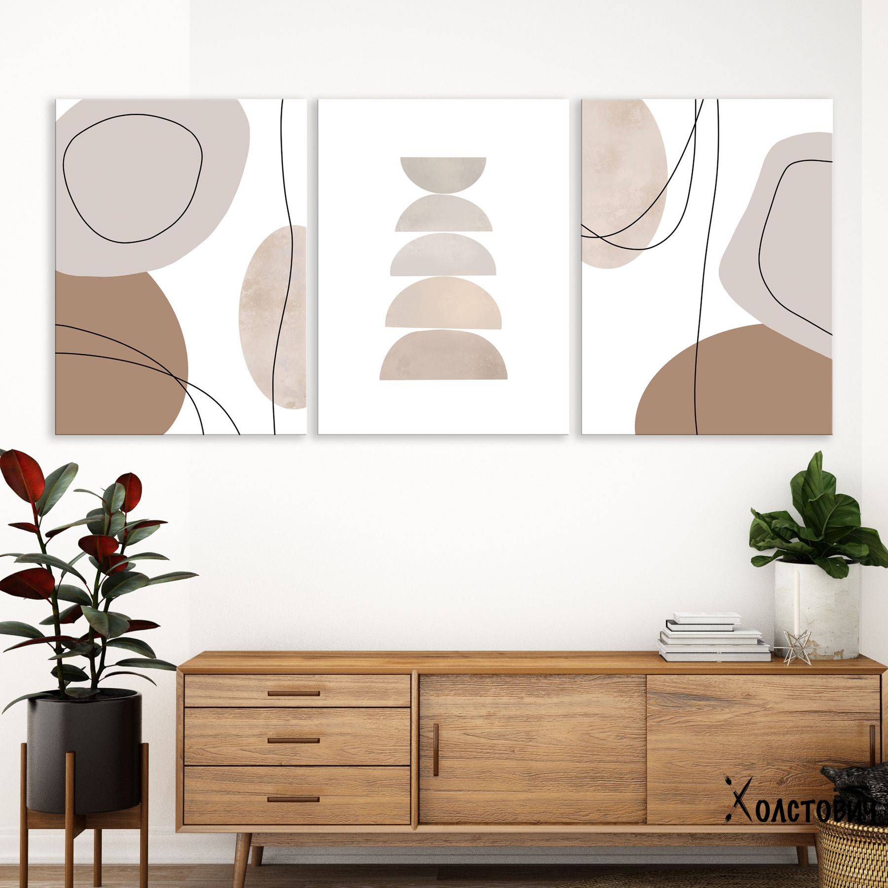 Модульна Картина Abstract beige