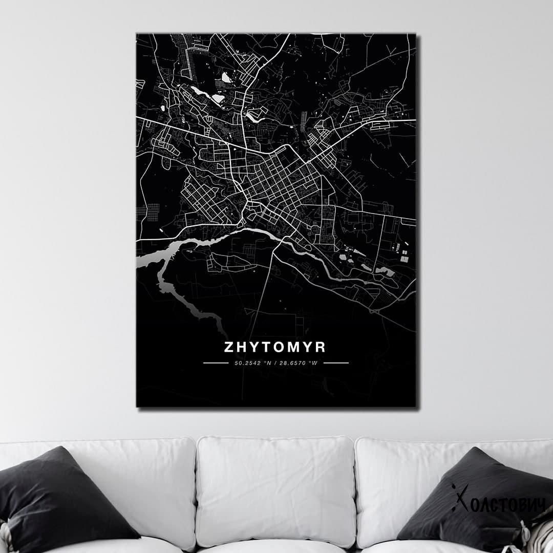 Картина Zhytomyr map