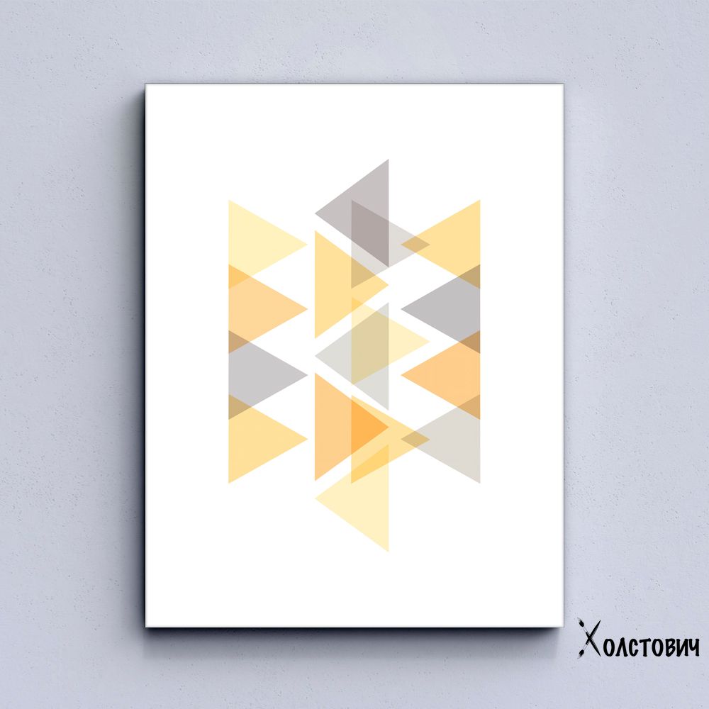 Картина Pastel triangles yellow