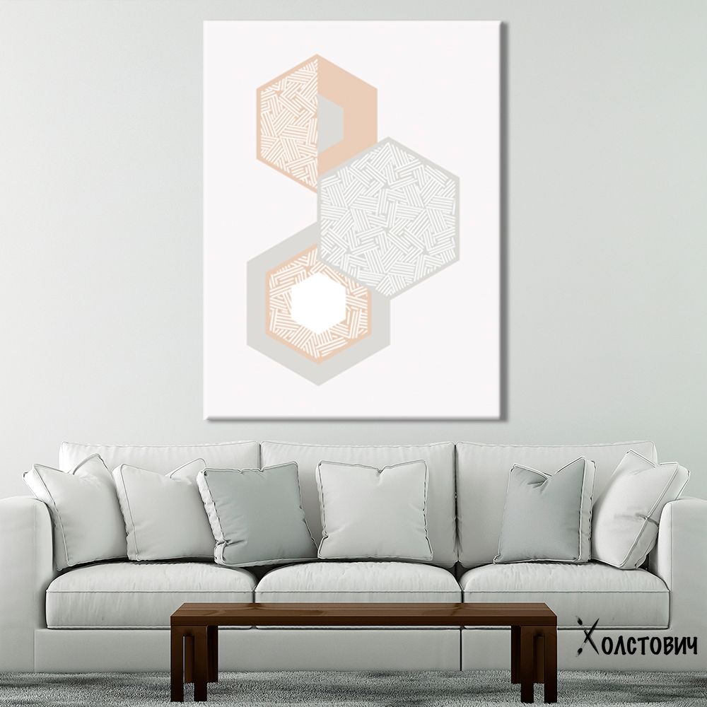 Картина Hexagons Abstraction