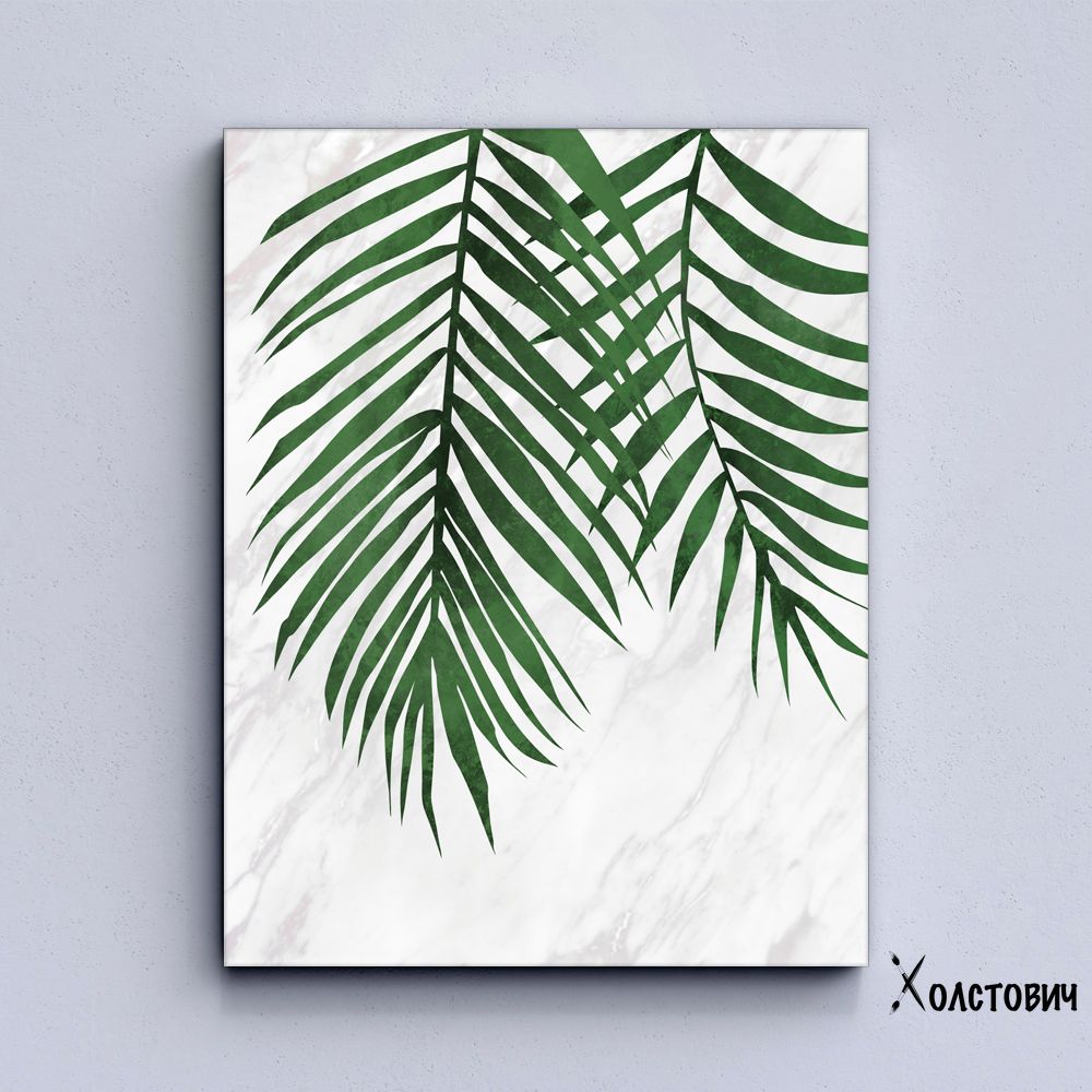 Модульна Картина Marble tropical leaf