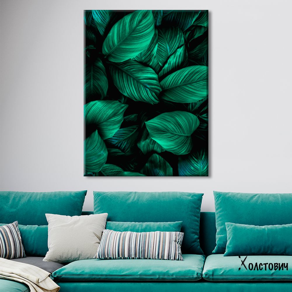 Картина Green tropical leaves