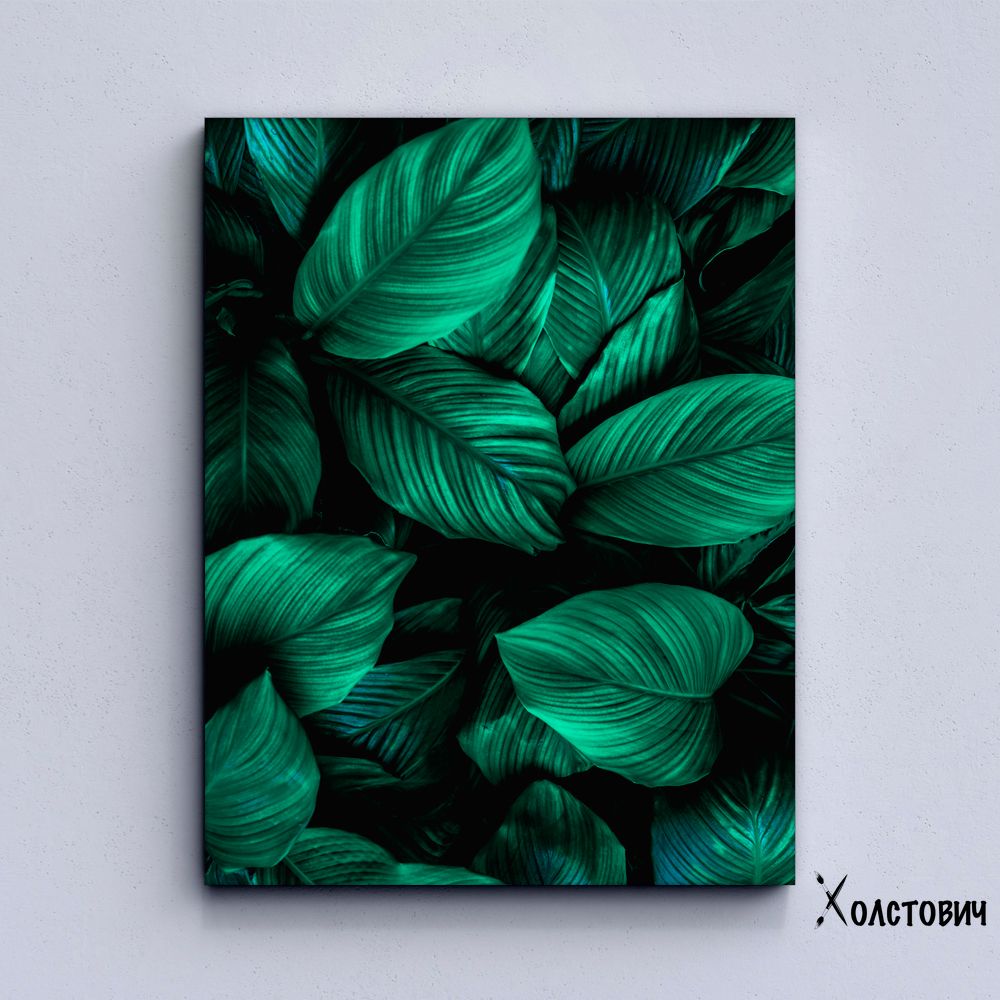 Картина Green tropical leaves