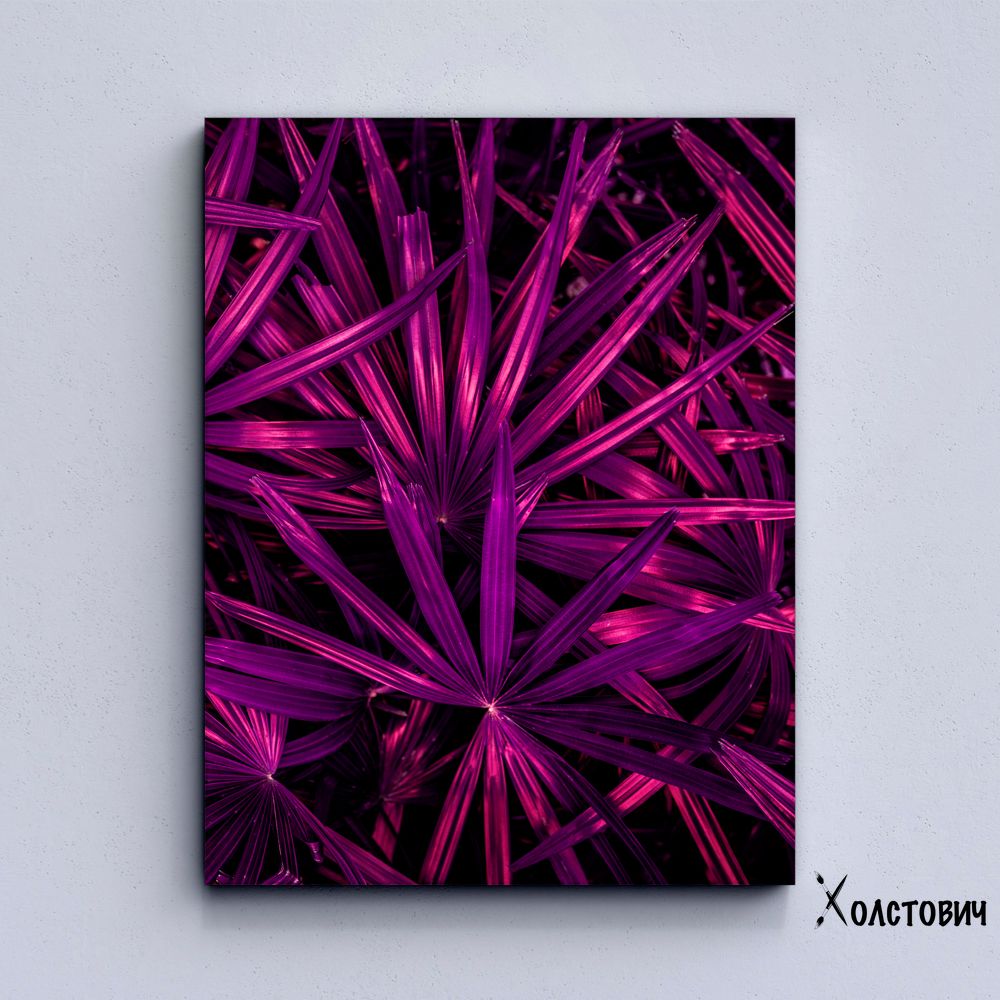 Картина Purple Tropical Leaves