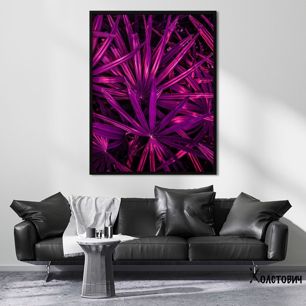 Картина Purple Tropical Leaves