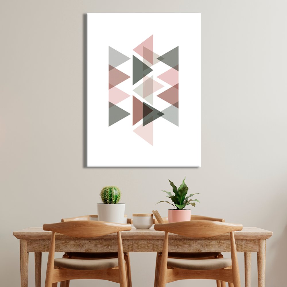 Картина Pastel triangles pink