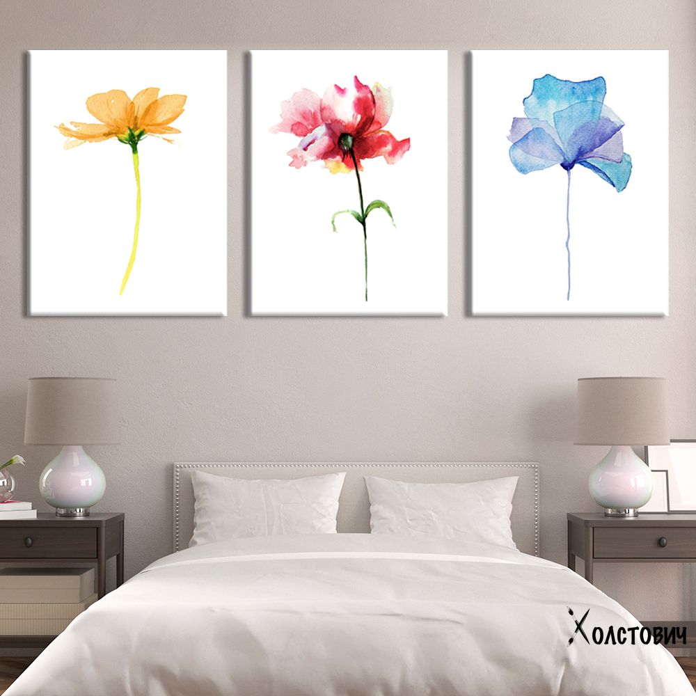 Модульна Картина Watercolor flowers