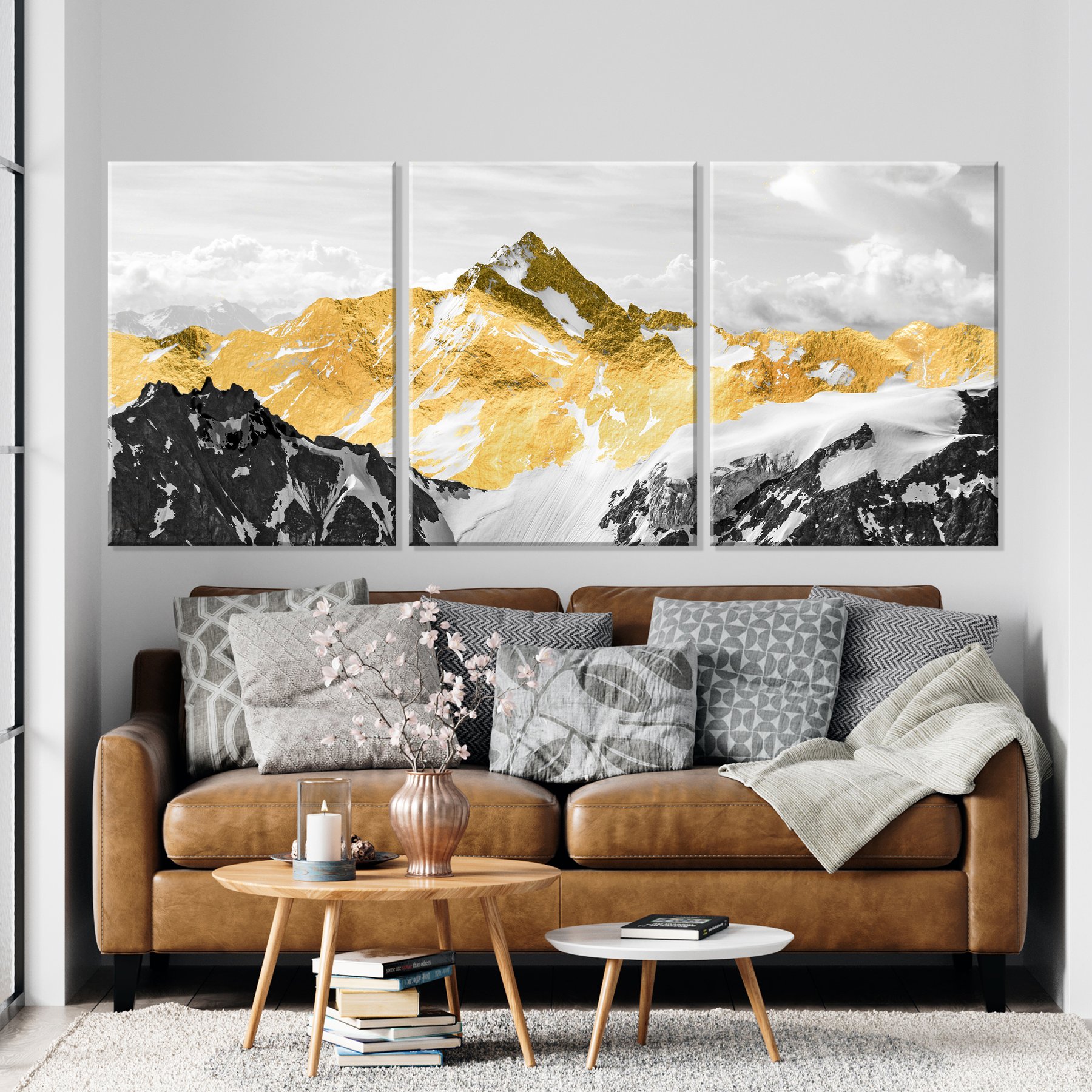 Модульна Картина Golden mountains