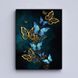 Модульна Картина Modern Blue & Gold Butterfly